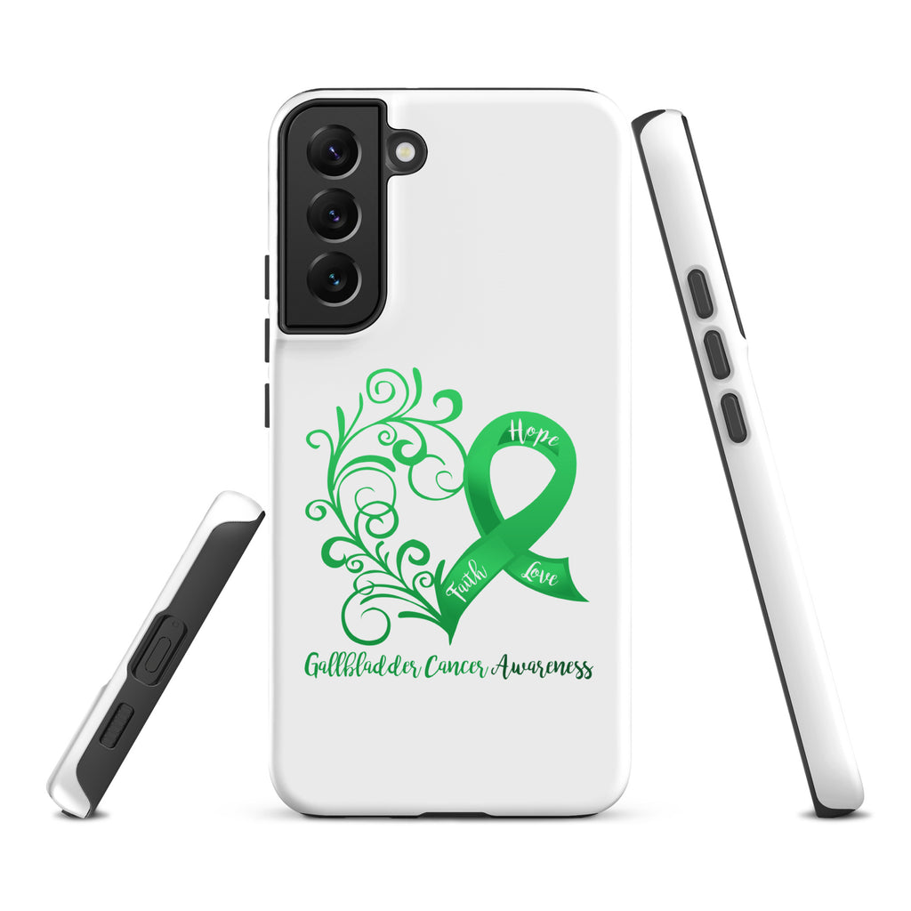 Gallbladder Cancer Awareness Heart Tough case for Samsung® (Several Models Available)(NON-RETURNABLE)