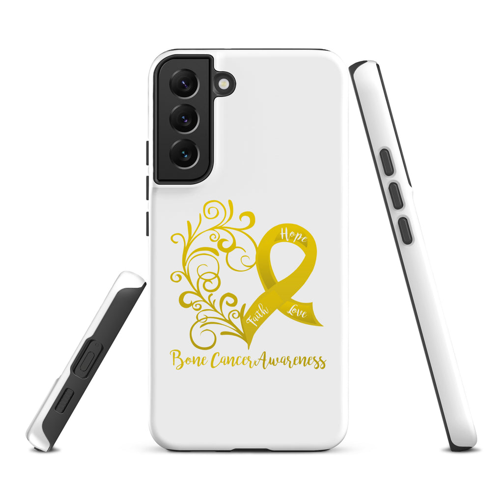 Bone Cancer Awareness Heart Tough case for Samsung® (Several Models Available)(NON-RETURNABLE)