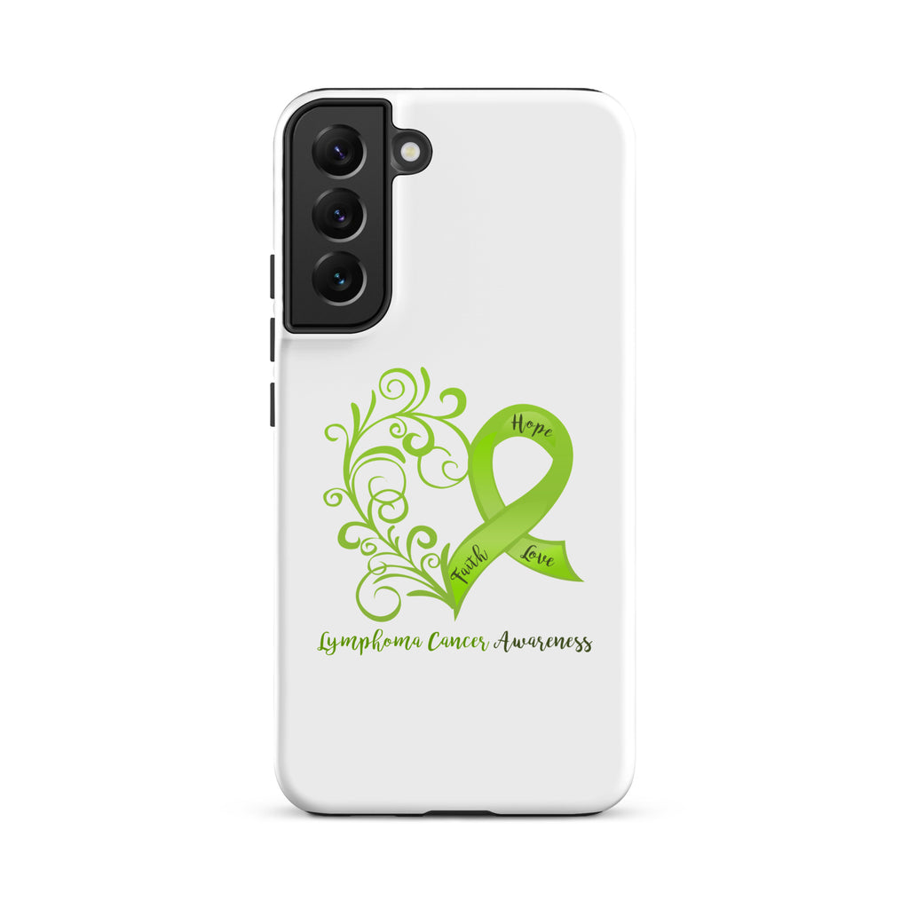 Lymphoma Awareness Heart Tough case for Samsung® (Several Models Available)(NON-RETURNABLE)