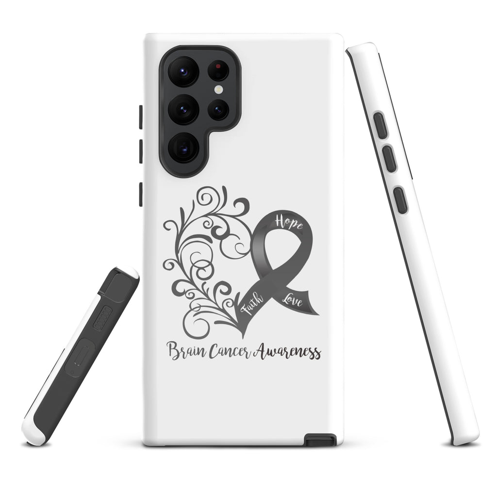 Brain Cancer Awareness Heart Tough case for Samsung® (Several Models Available)(NON-RETURNABLE)