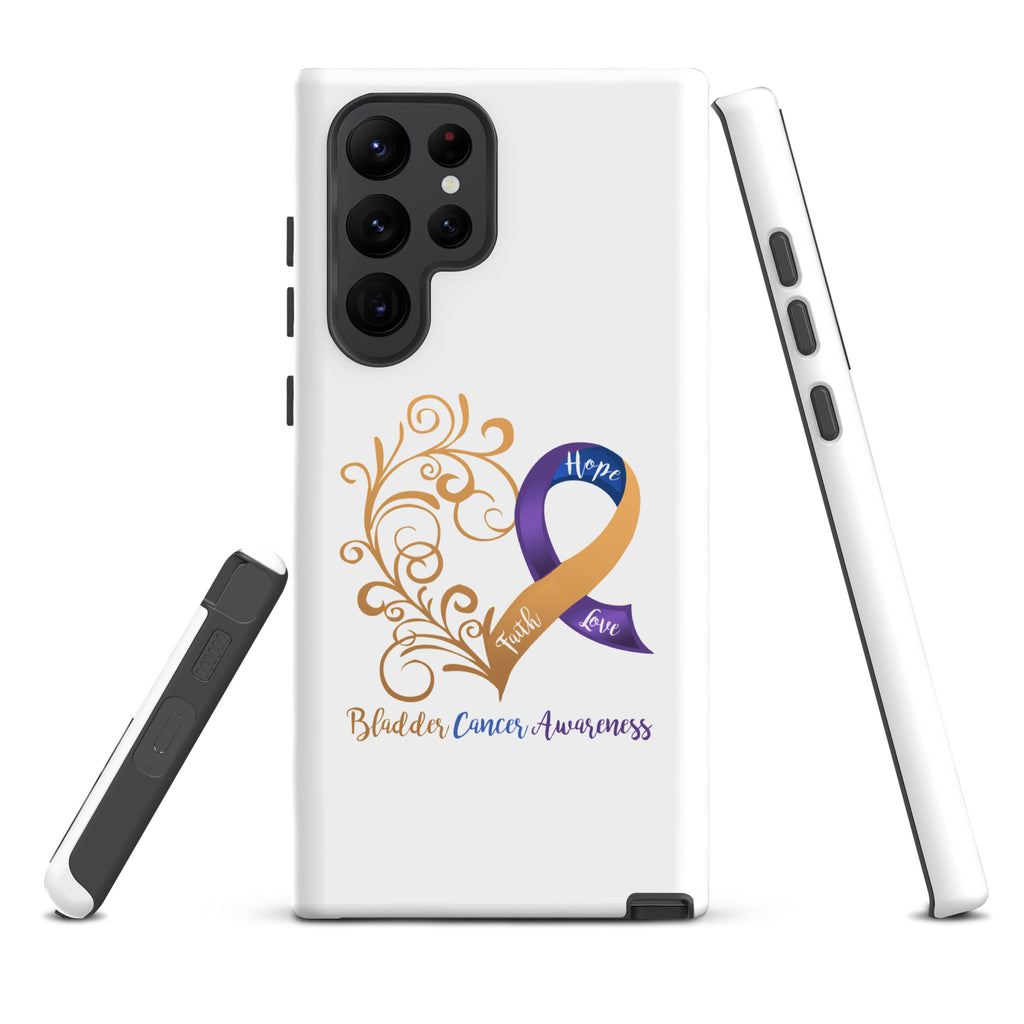 Bladder Cancer Awareness Heart Tough case for Samsung® (Several Models Available)(NON-RETURNABLE)