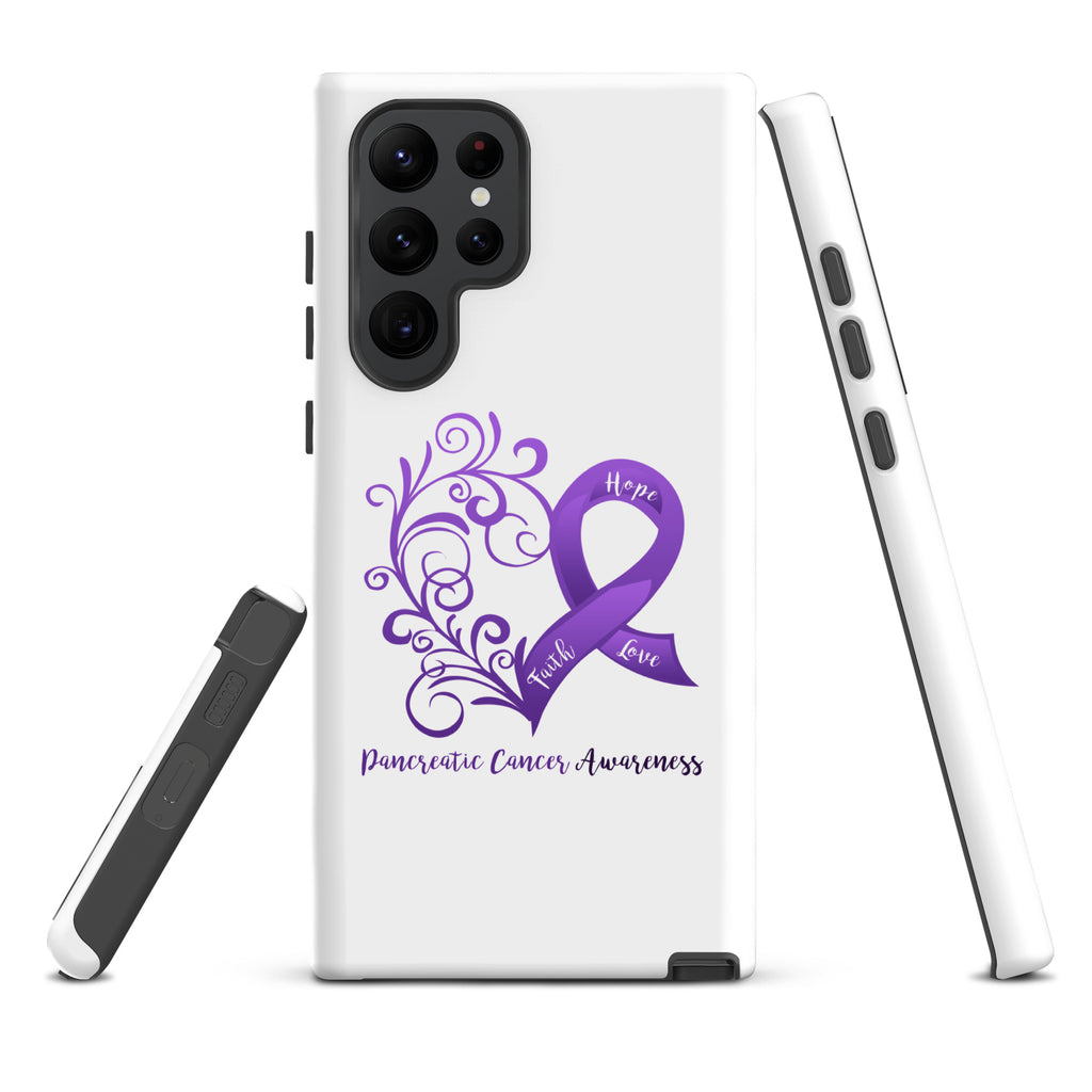 Pancreatic Cancer Awareness Heart Tough Case for Samsung® (Several Models Available)(NON-RETURNABLE)