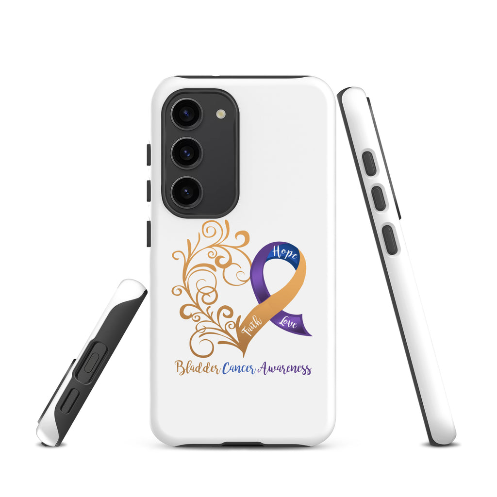 Bladder Cancer Awareness Heart Tough case for Samsung® (Several Models Available)(NON-RETURNABLE)