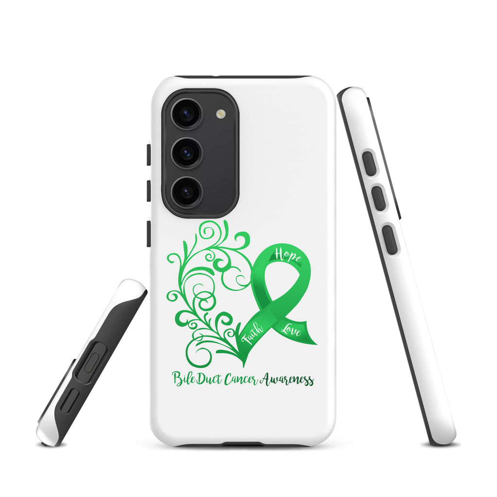 Bile Duct Cancer Awareness Heart Tough case for Samsung® (Several Models Available)(NON-RETURNABLE)