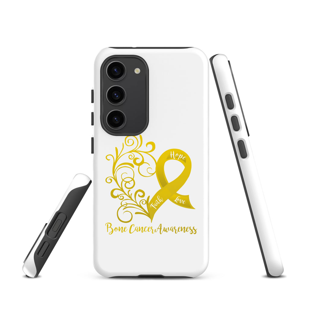 Bone Cancer Awareness Heart Tough case for Samsung® (Several Models Available)(NON-RETURNABLE)