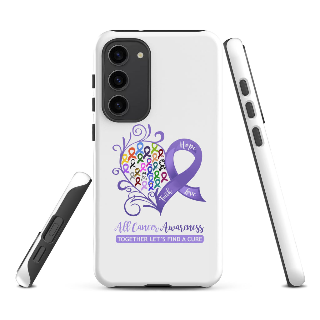 All Cancer Awareness Heart Tough case for Samsung® (Several Models Available)(NON-RETURNABLE)