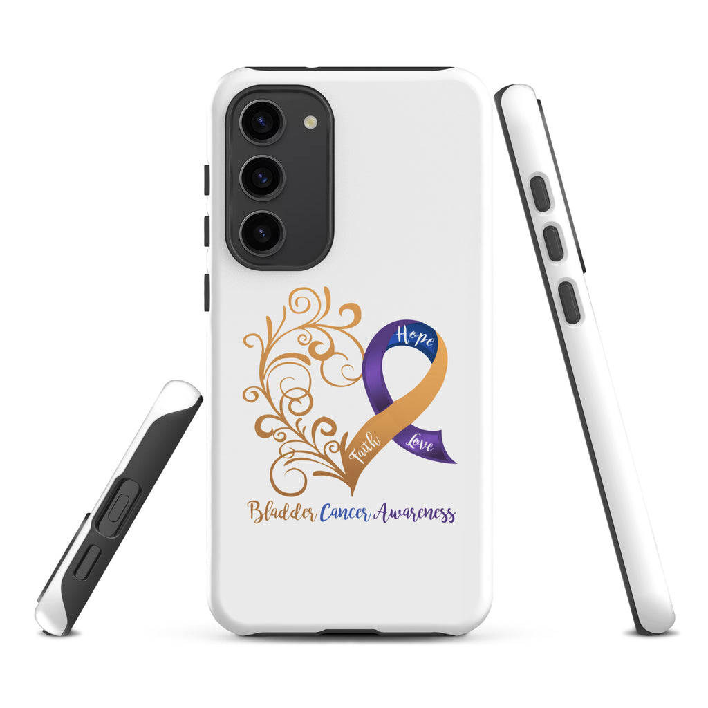 Bladder Cancer Awareness Heart Tough case for Samsung® (Several Models Available)(NON-RETURNABLE)