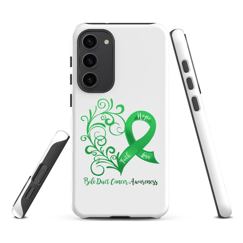 Bile Duct Cancer Awareness Heart Tough case for Samsung® (Several Models Available)(NON-RETURNABLE)