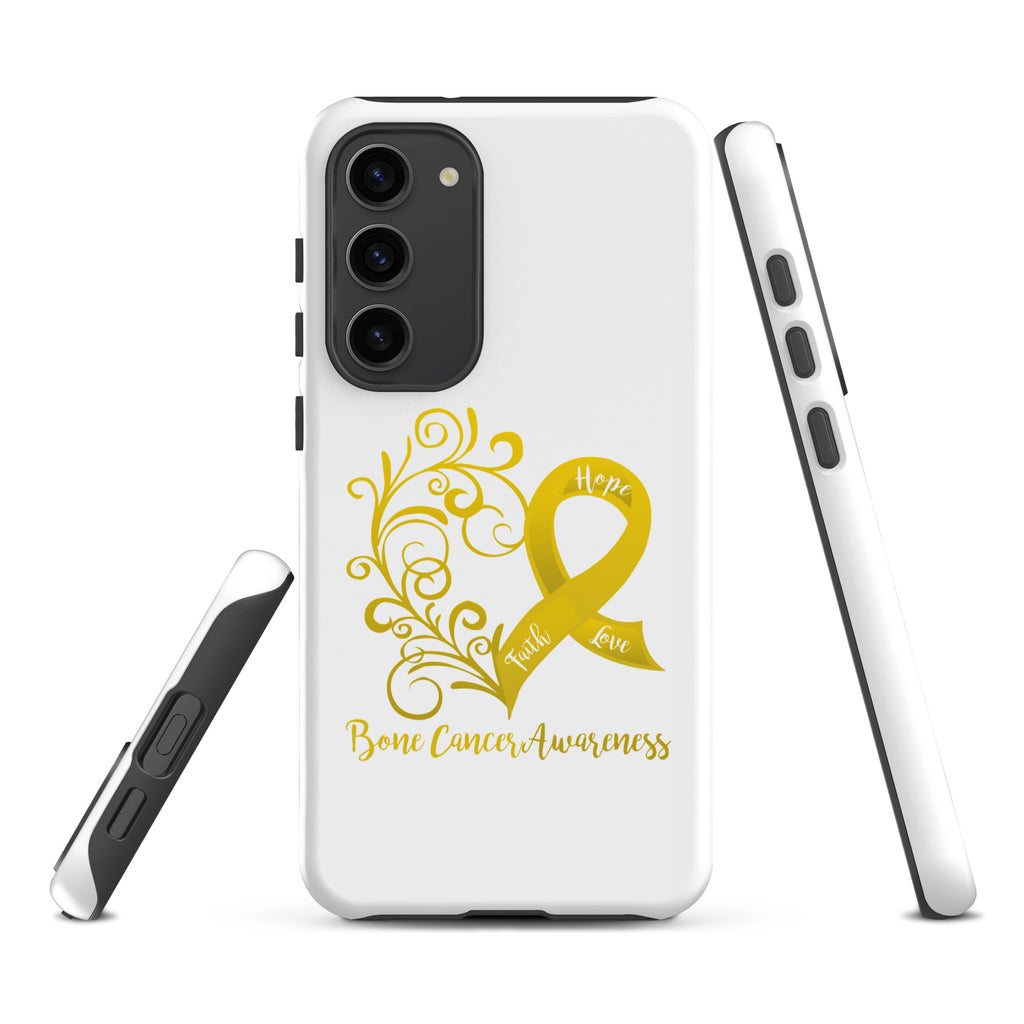 Bone Cancer Awareness Heart Tough case for Samsung® (Several Models Available)(NON-RETURNABLE)