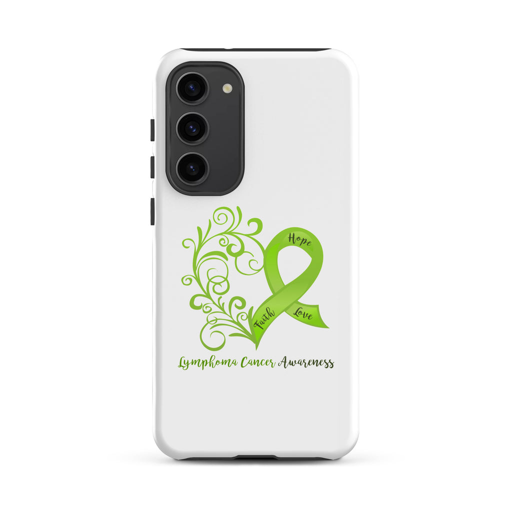 Lymphoma Awareness Heart Tough case for Samsung® (Several Models Available)(NON-RETURNABLE)