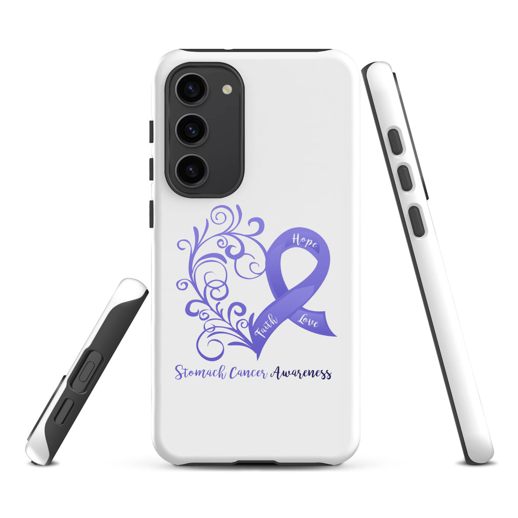 Stomach Cancer Awareness Heart Tough case for Samsung® (Several Models Available)(NON-RETURNABLE)