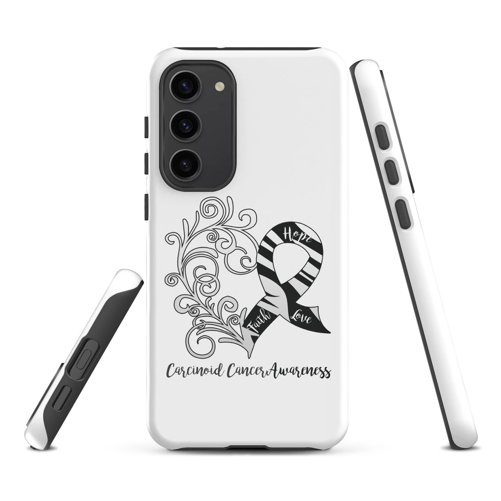 Carcinoid Cancer Awareness Heart Tough case for Samsung® (Several Models Available)(NON-RETURNABLE)