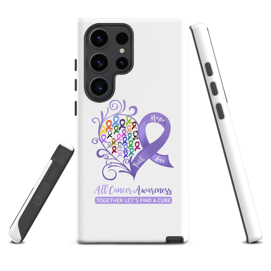 All Cancer Awareness Heart Tough case for Samsung® (Several Models Available)(NON-RETURNABLE)