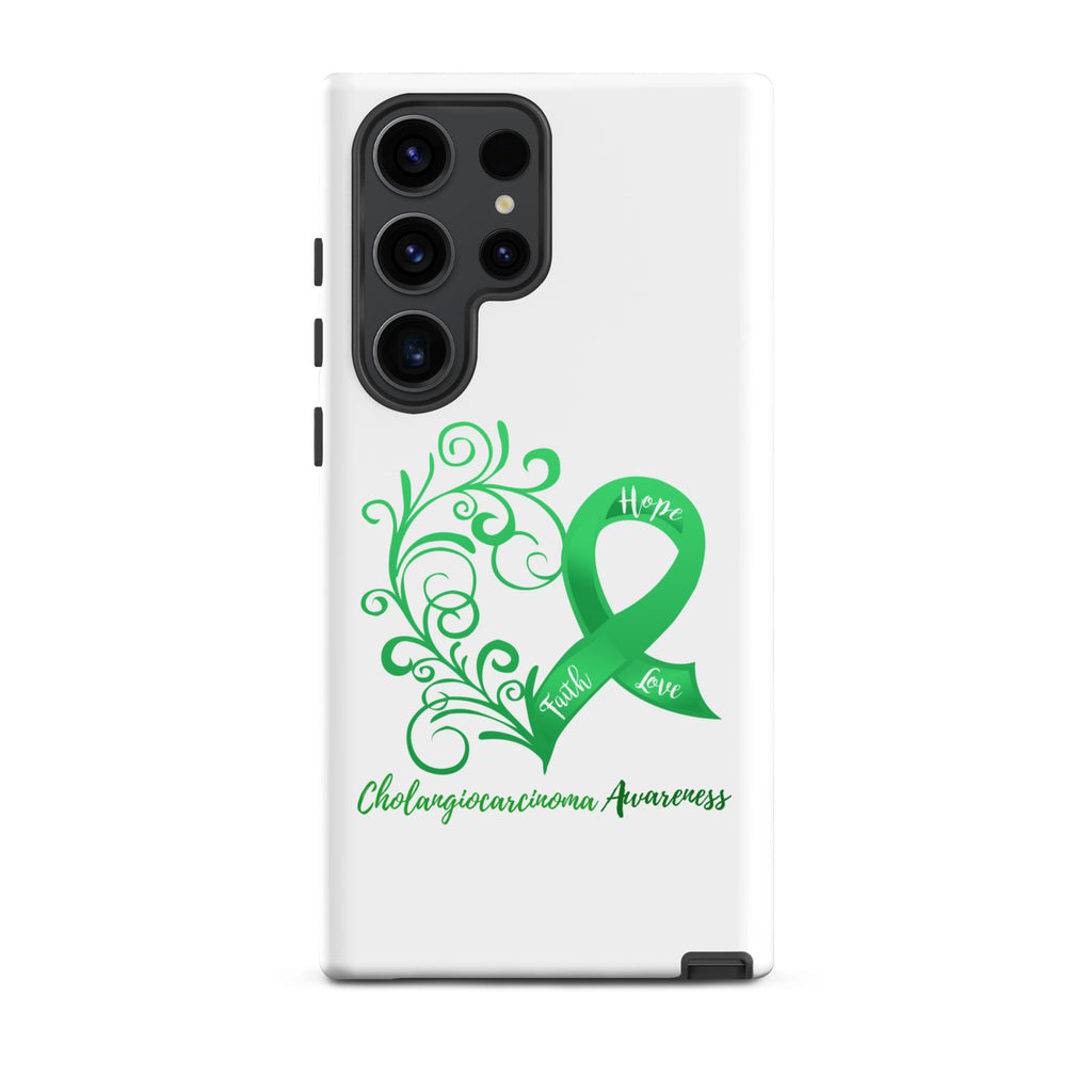 Cholangiocarcinoma Awareness Heart Tough case for Samsung® (Several Models Available)(NON-RETURNABLE)