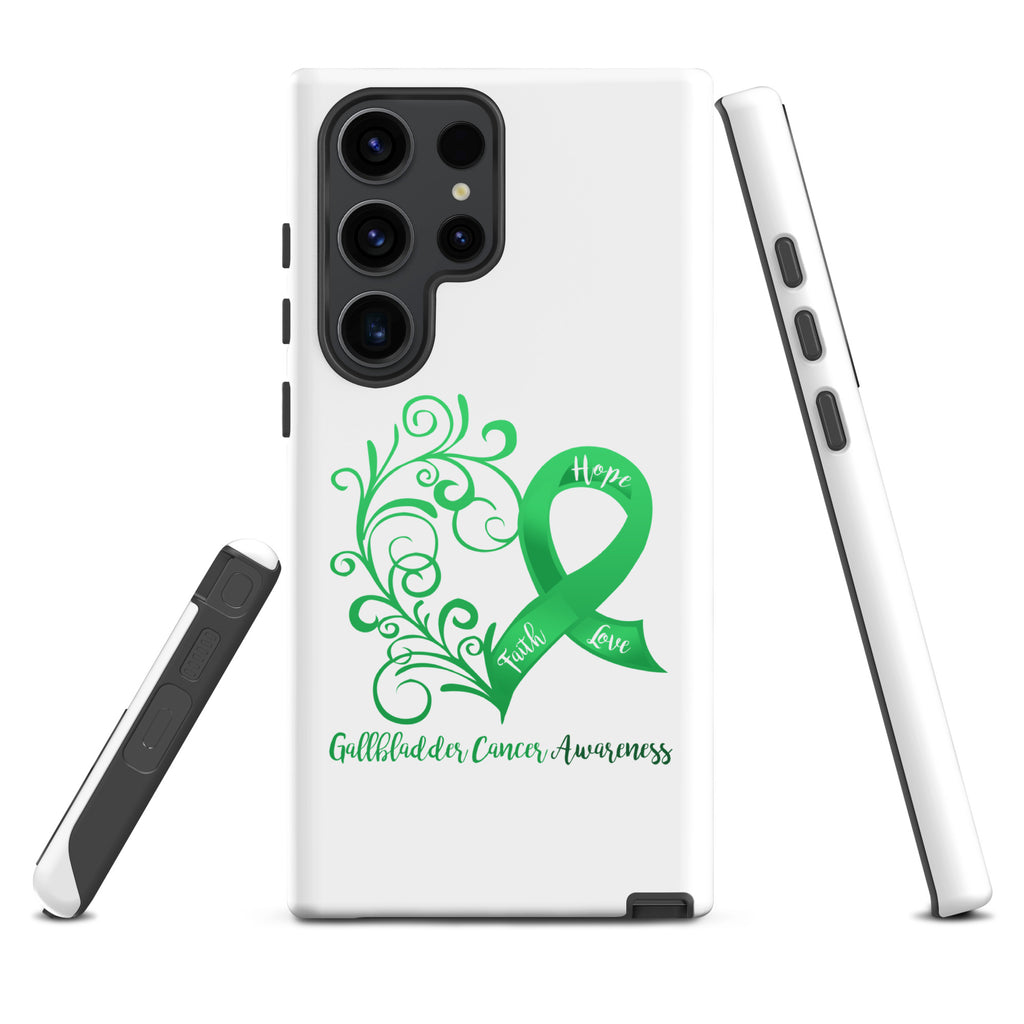 Gallbladder Cancer Awareness Heart Tough case for Samsung® (Several Models Available)(NON-RETURNABLE)