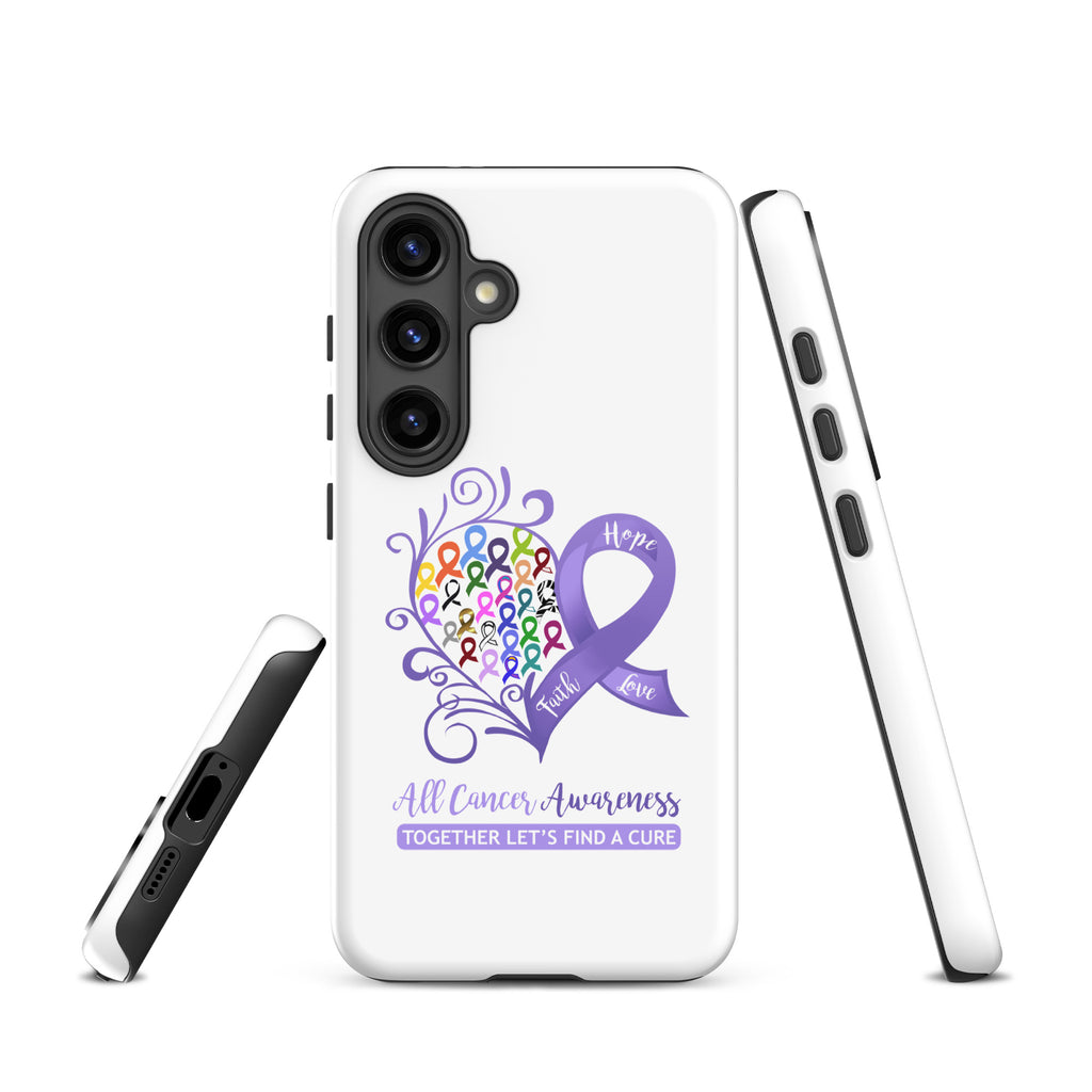 All Cancer Awareness Heart Tough case for Samsung® (Several Models Available)(NON-RETURNABLE)