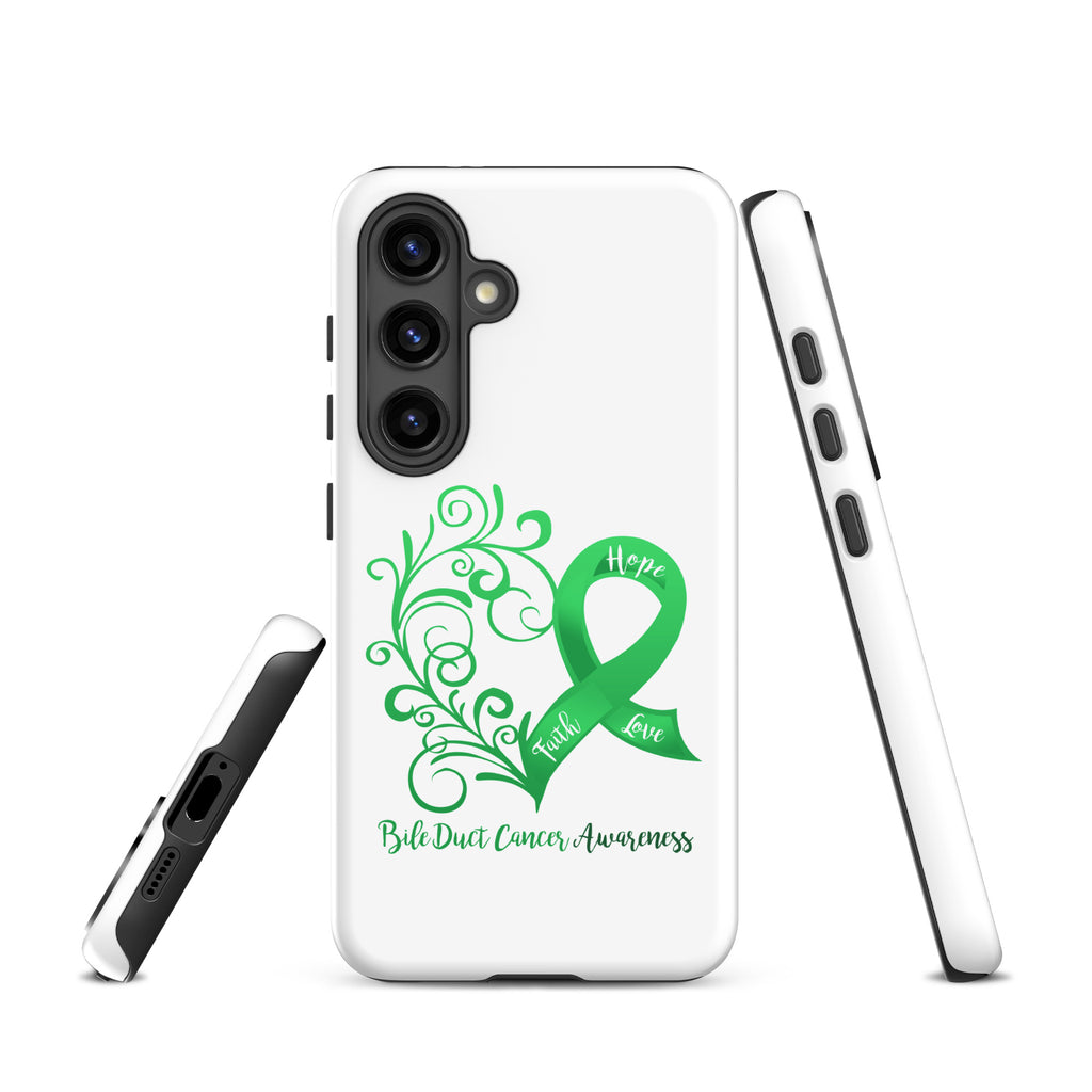 Bile Duct Cancer Awareness Heart Tough case for Samsung® (Several Models Available)(NON-RETURNABLE)