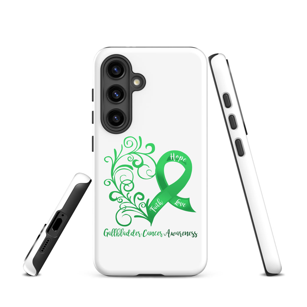 Gallbladder Cancer Awareness Heart Tough case for Samsung® (Several Models Available)(NON-RETURNABLE)