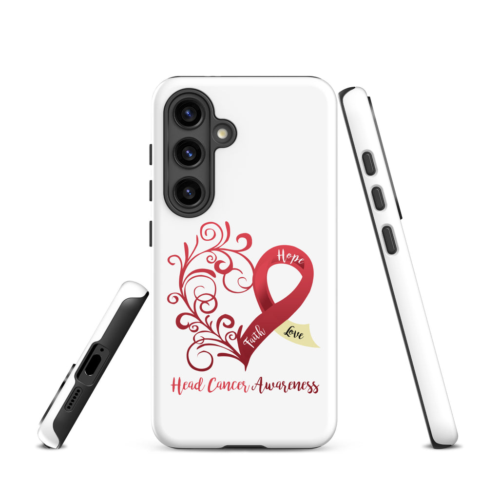 Head Cancer Awareness Heart Tough case for Samsung® (Several Models Available)(NON-RETURNABLE)