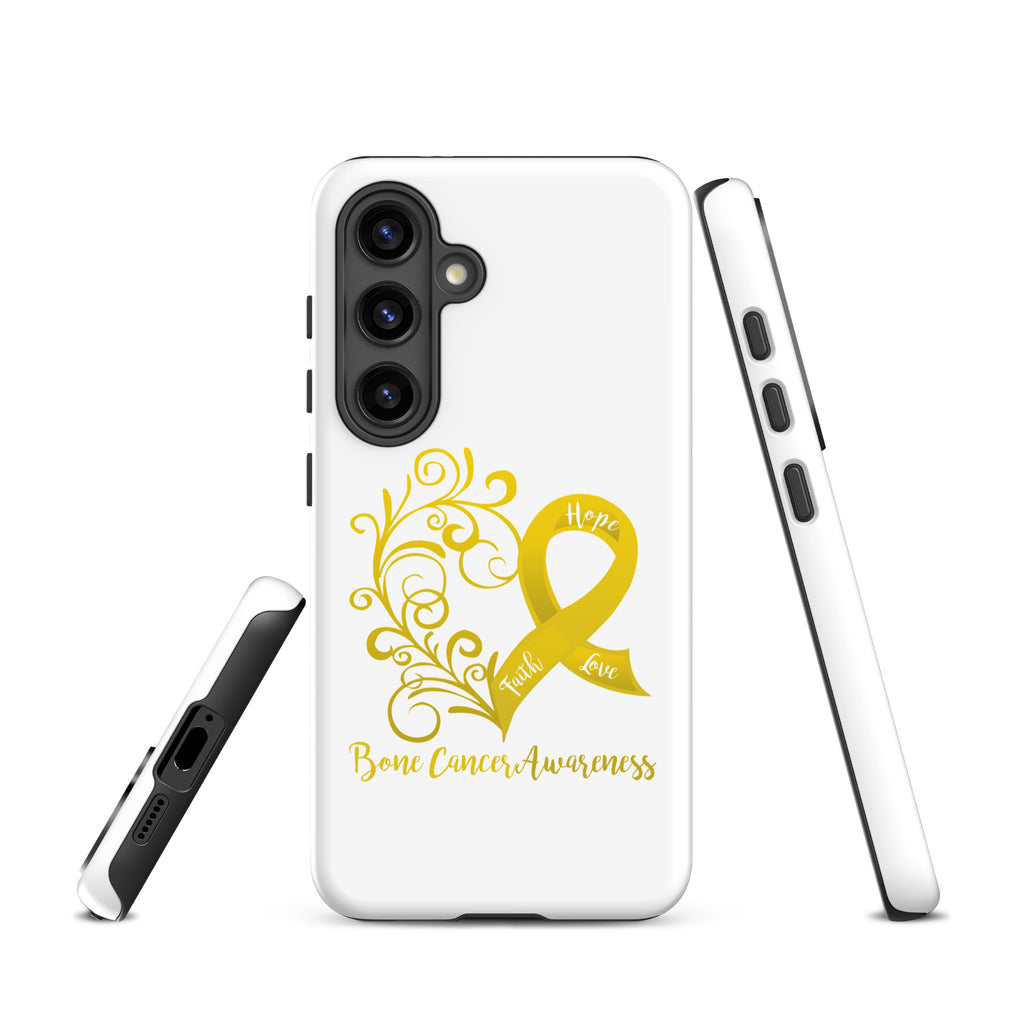 Bone Cancer Awareness Heart Tough case for Samsung® (Several Models Available)(NON-RETURNABLE)