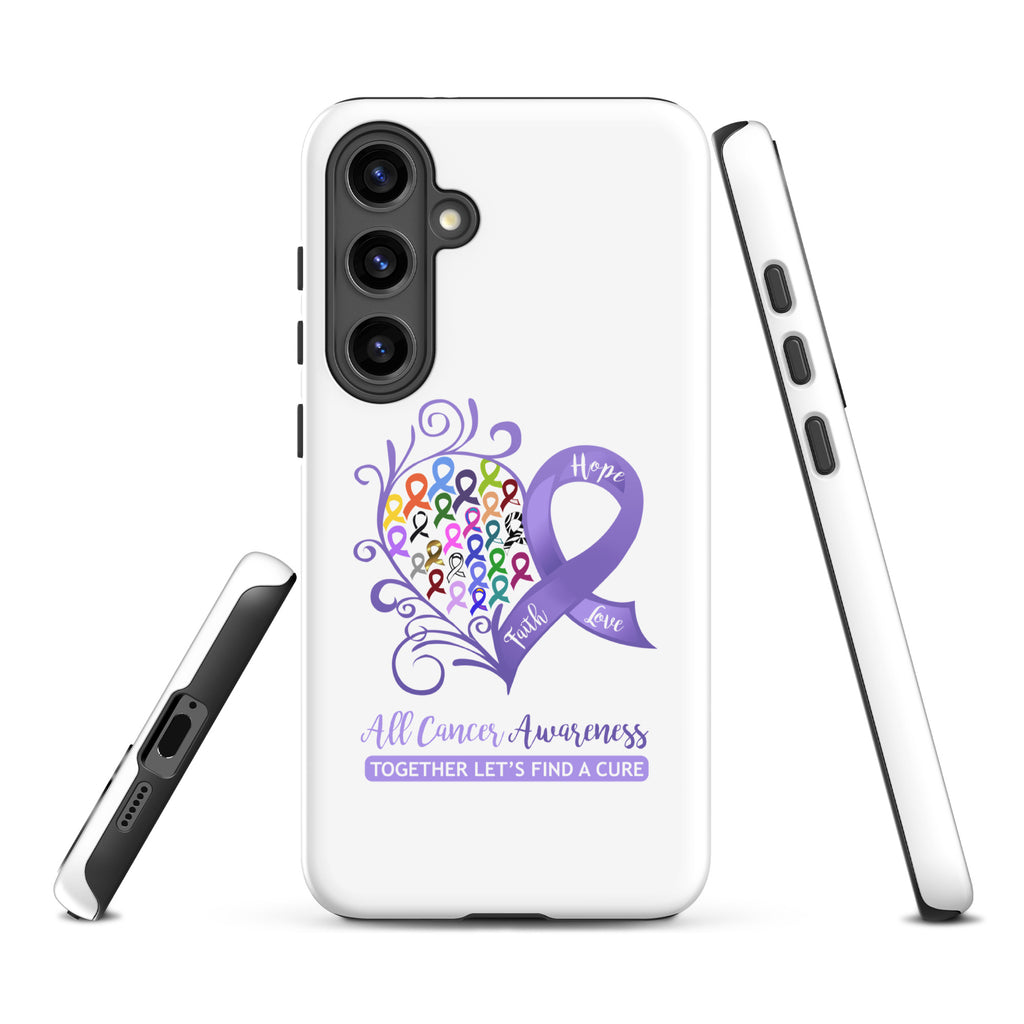 All Cancer Awareness Heart Tough case for Samsung® (Several Models Available)(NON-RETURNABLE)