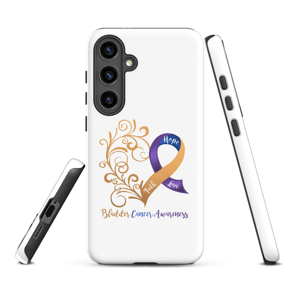 Bladder Cancer Awareness Heart Tough case for Samsung® (Several Models Available)(NON-RETURNABLE)