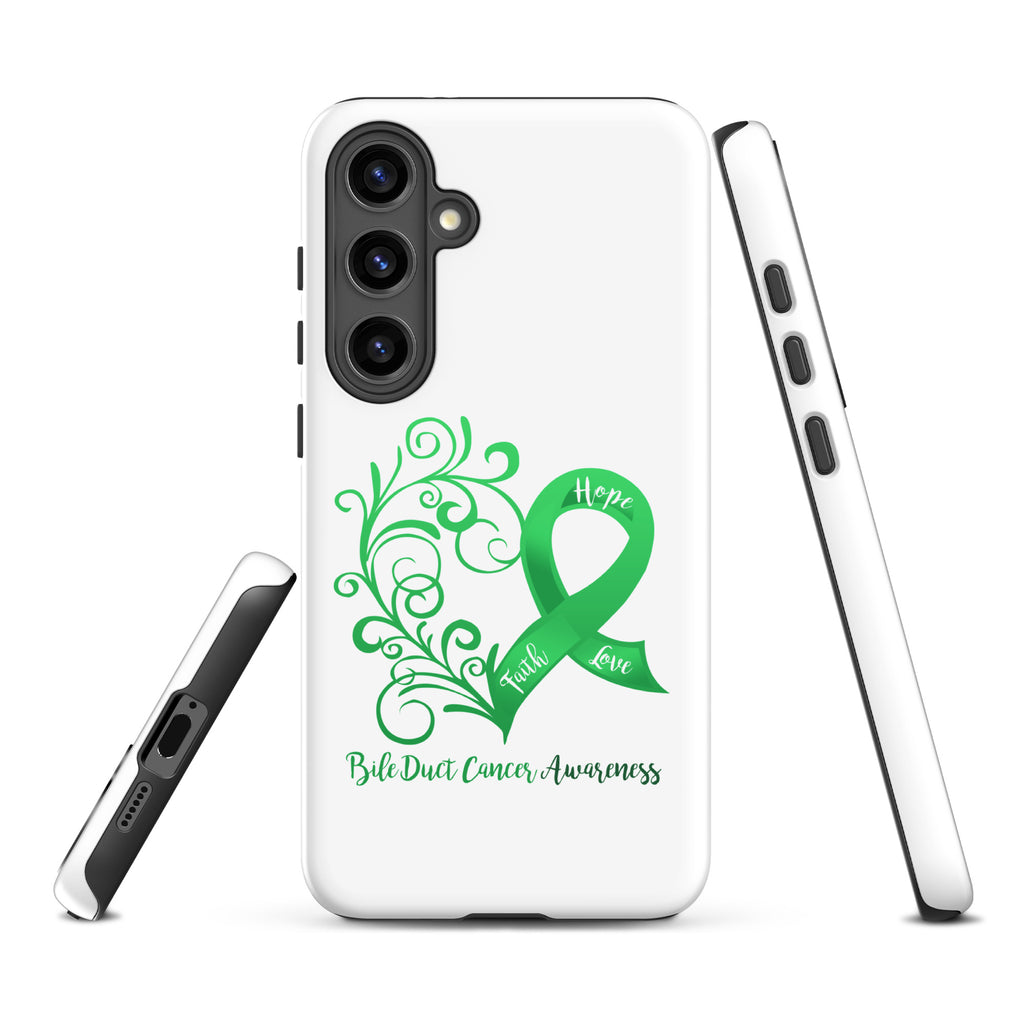 Bile Duct Cancer Awareness Heart Tough case for Samsung® (Several Models Available)(NON-RETURNABLE)