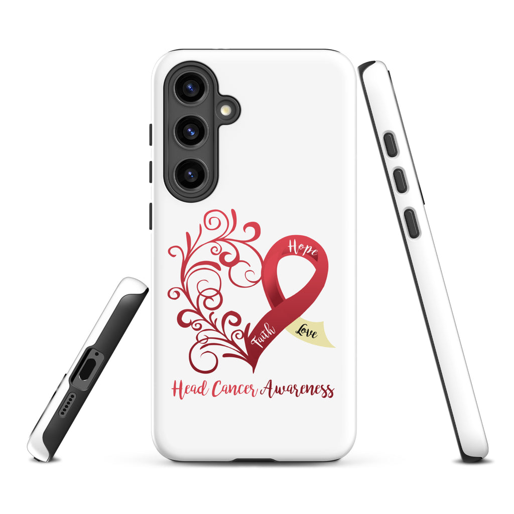 Head Cancer Awareness Heart Tough case for Samsung® (Several Models Available)(NON-RETURNABLE)