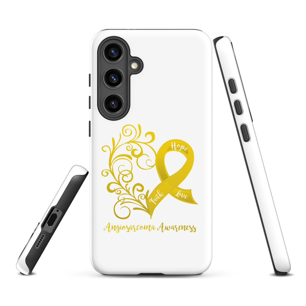 Angiosarcoma Awareness Heart Tough Case for Samsung® (Several Models Available) (NON-RETURNABLE)