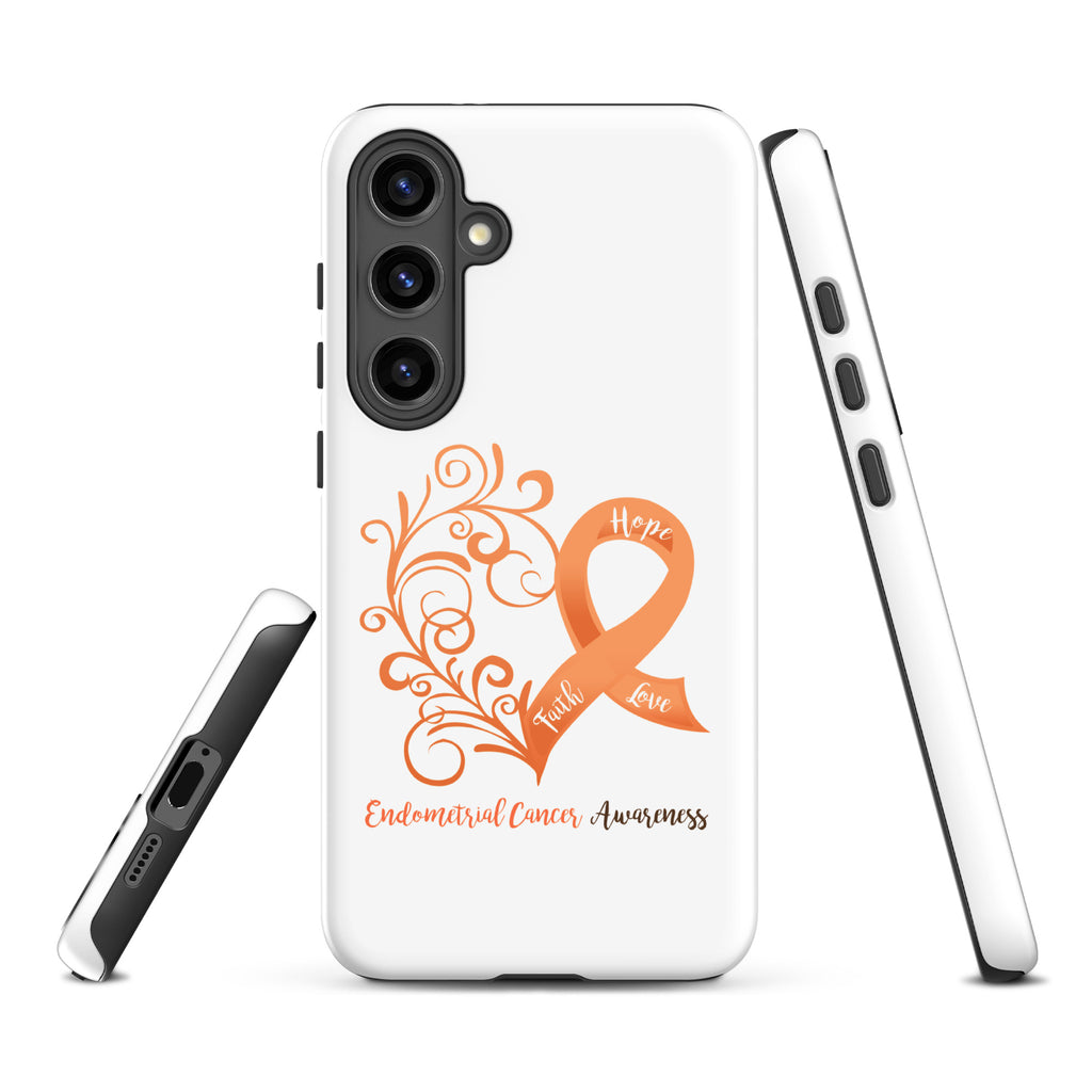 Endometrial Cancer Awareness Heart Tough case for Samsung® (Several Models Available)(NON-RETURNABLE)