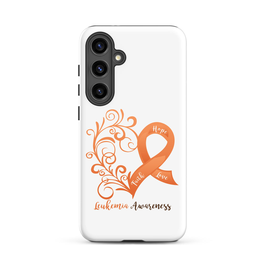 Leukemia Awareness Heart Tough case for Samsung® (Several Models Available)(NON-RETURNABLE)