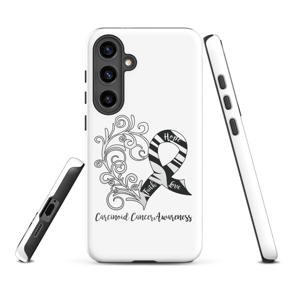 Carcinoid Cancer Awareness Heart Tough case for Samsung® (Several Models Available)(NON-RETURNABLE)