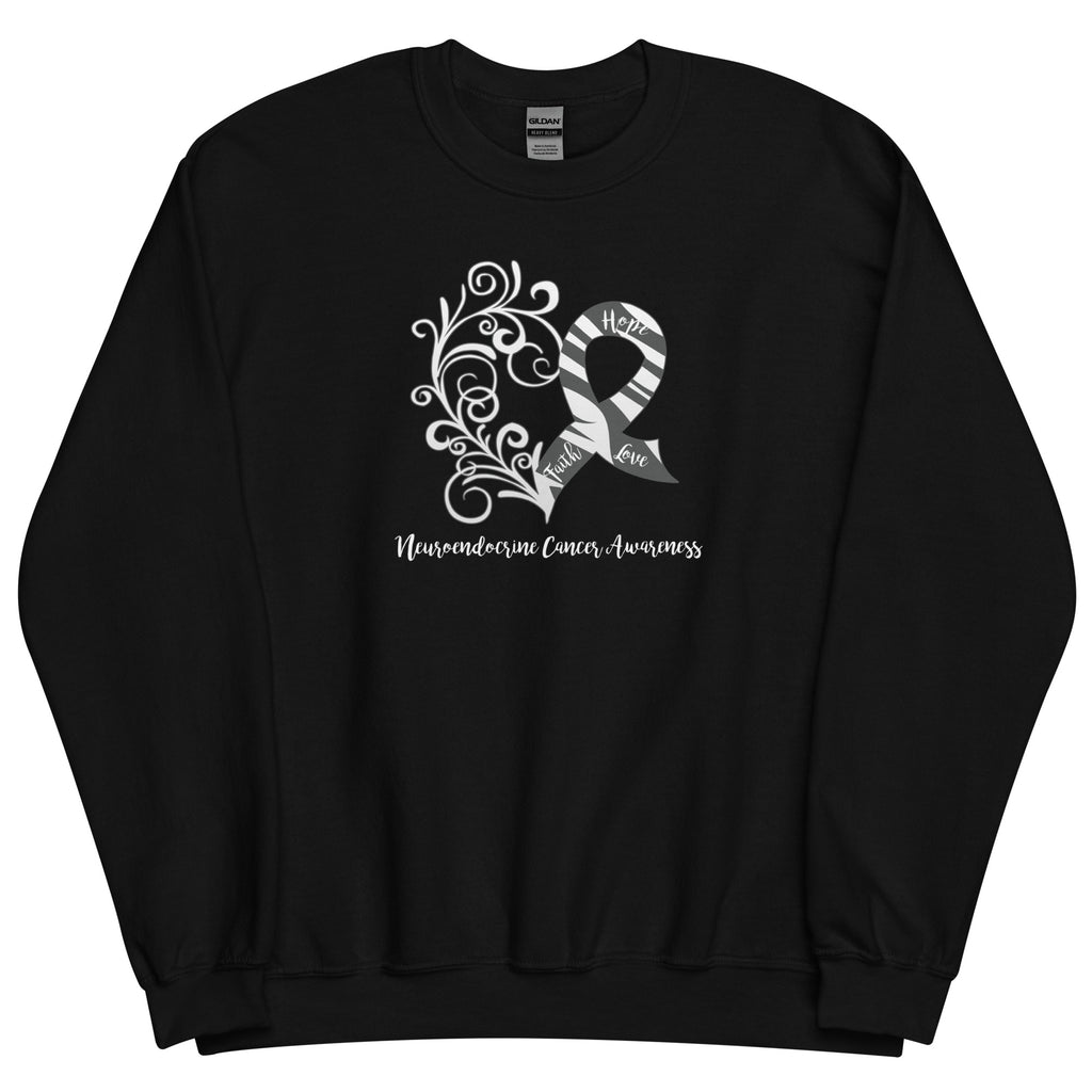 Neuroendocrine Cancer Awareness Heart Sweatshirt (Several Colors Available)