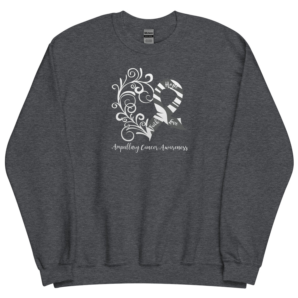 Ampullary Cancer Awareness Heart Sweatshirt (Several Colors Available)