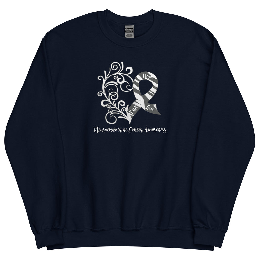 Neuroendocrine Cancer Awareness Heart Sweatshirt (Several Colors Available)