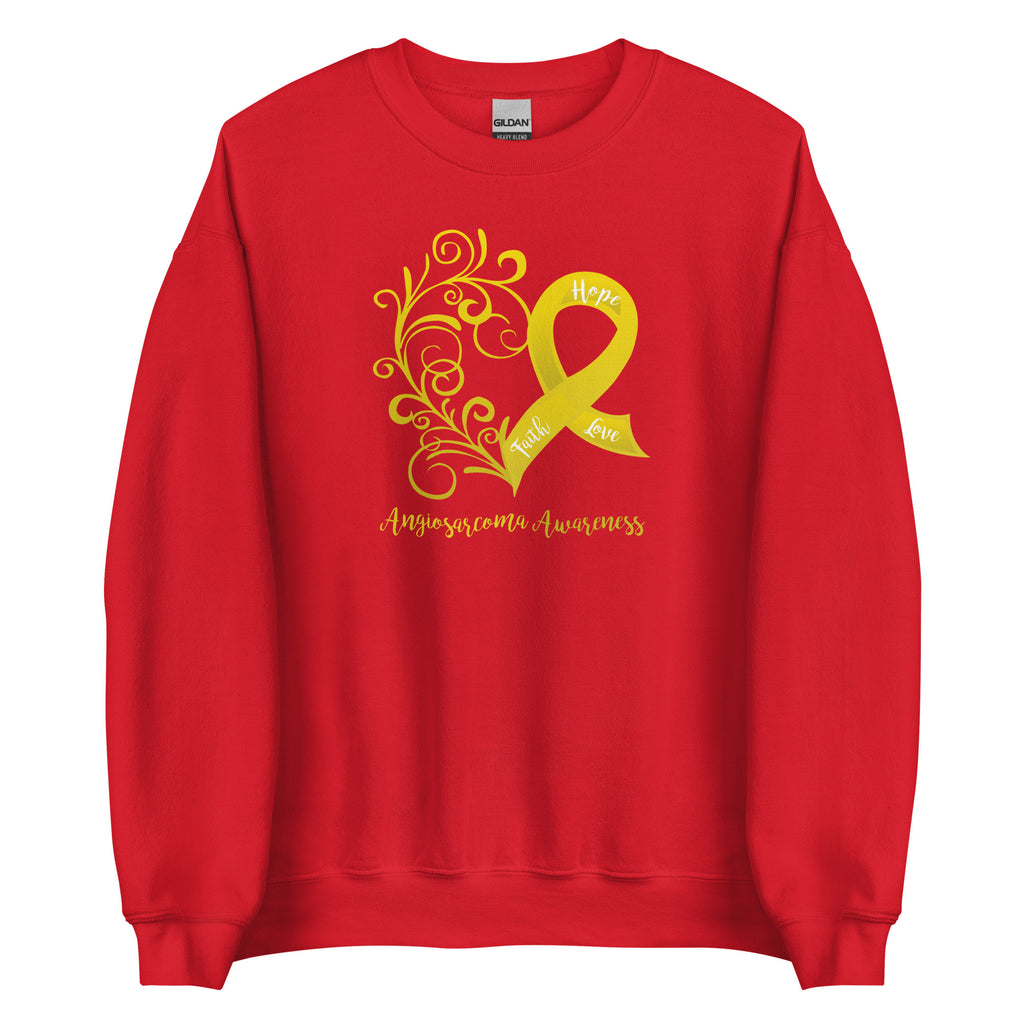 Angiosarcoma Awareness Heart Sweatshirt