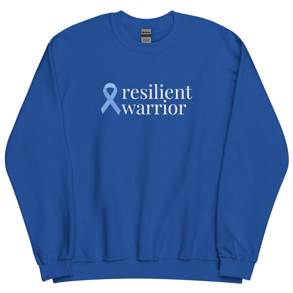 Prostate Cancer resilient warrior Ribbon Sweatshirt - Several Colors Available