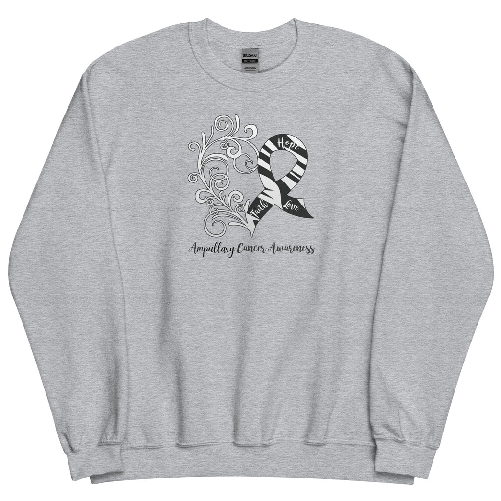 Ampullary Cancer Awareness Heart Sweatshirt (Several Colors Available)