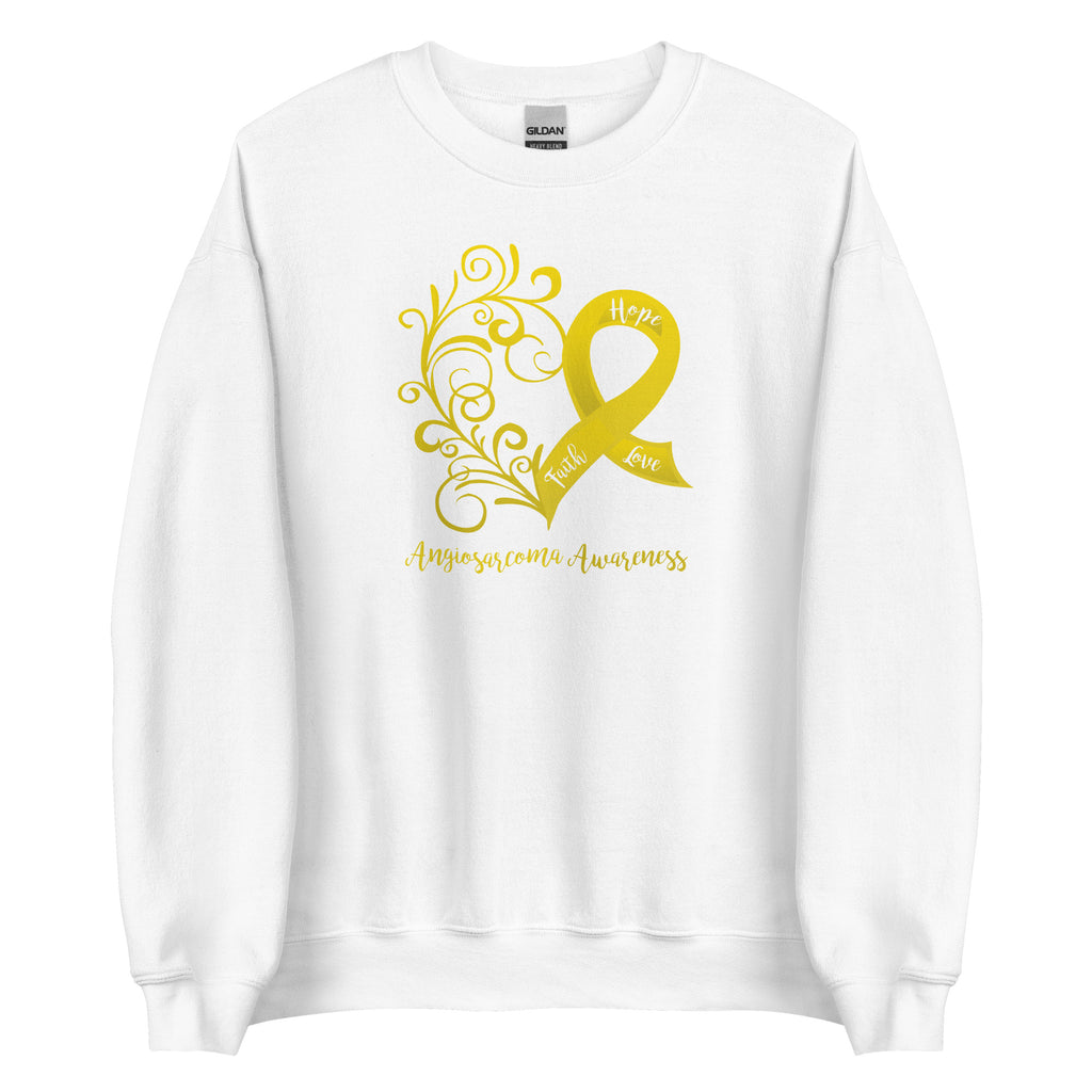 Angiosarcoma Awareness Heart Sweatshirt