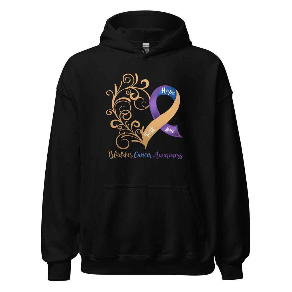 Bladder Cancer Awareness Heart Hoodie - Several Colors Available