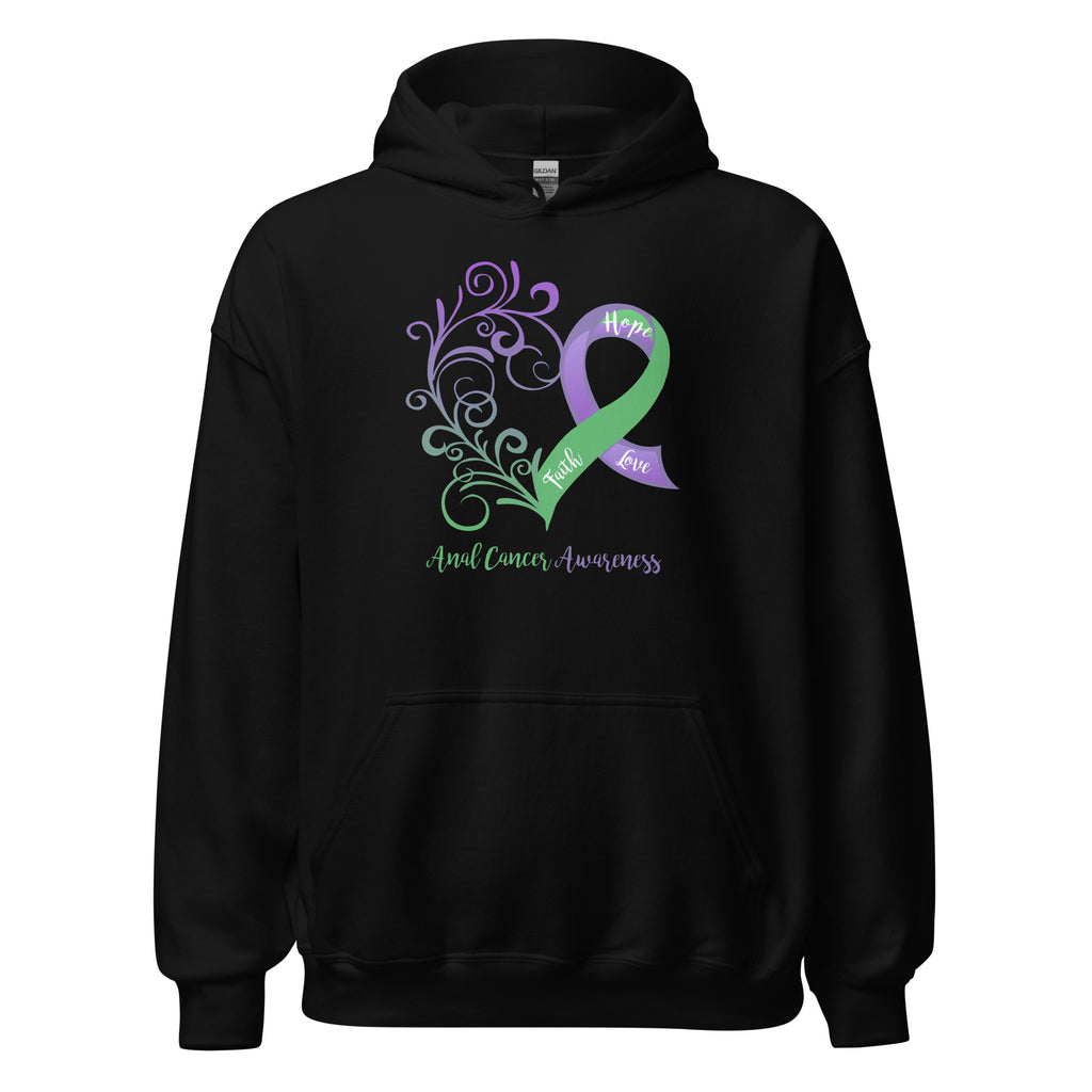 Anal Cancer Awareness Heart Hoodie (Several Colors Available)
