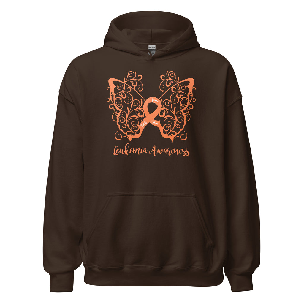 Leukemia Awareness Filigree Butterfly Hoodie (Several Colors Available)