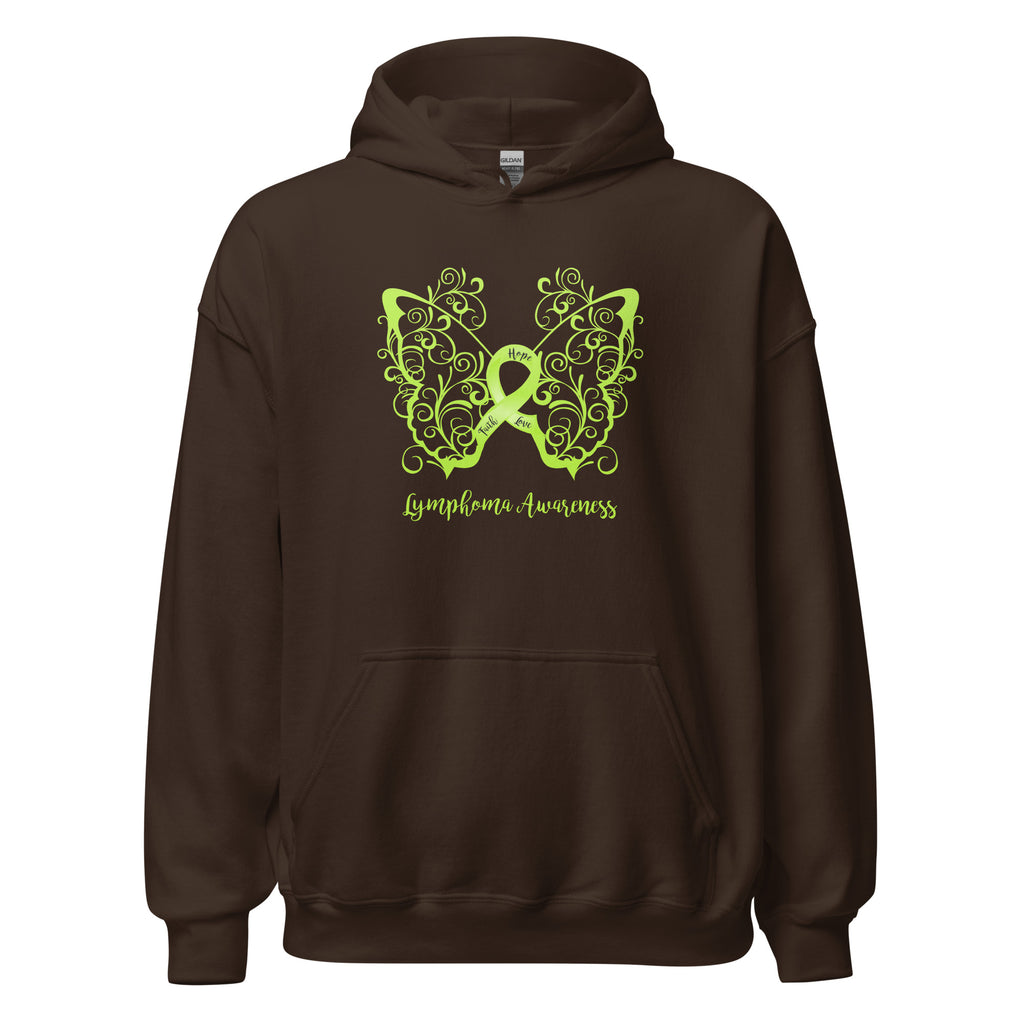 Lymphoma Awareness Filigree Butterfly Hoodie (Several Colors Available)
