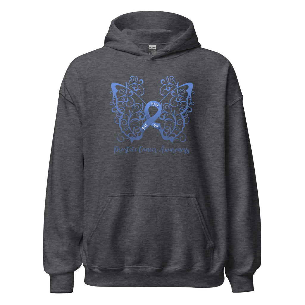 Prostate Cancer Awareness Filigree Butterfly Hoodie (Several Colors Available)