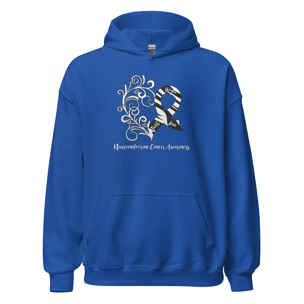 Neuroendocrine Cancer Awareness Heart Hoodie (Several Colors Available)