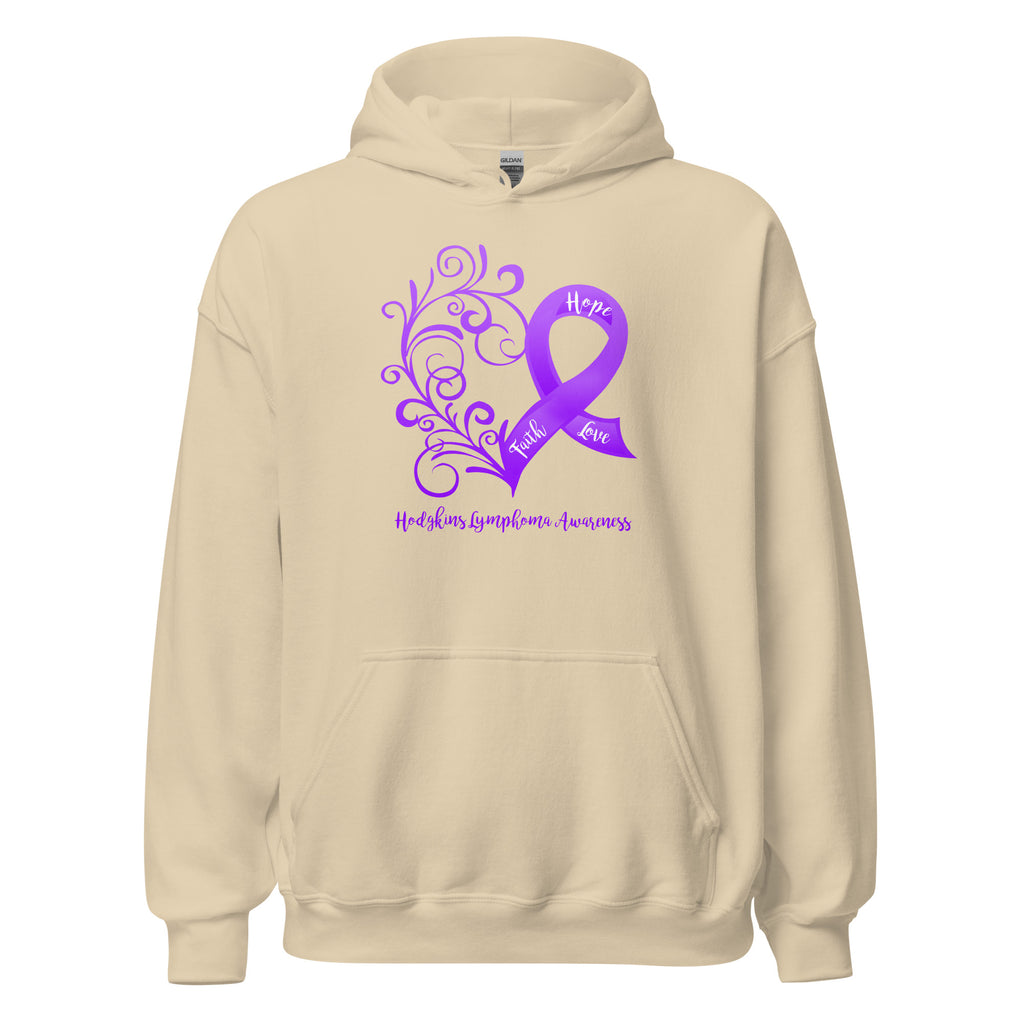 Hodgkins Lymphoma Awareness Heart Hoodie (Several Colors Available)