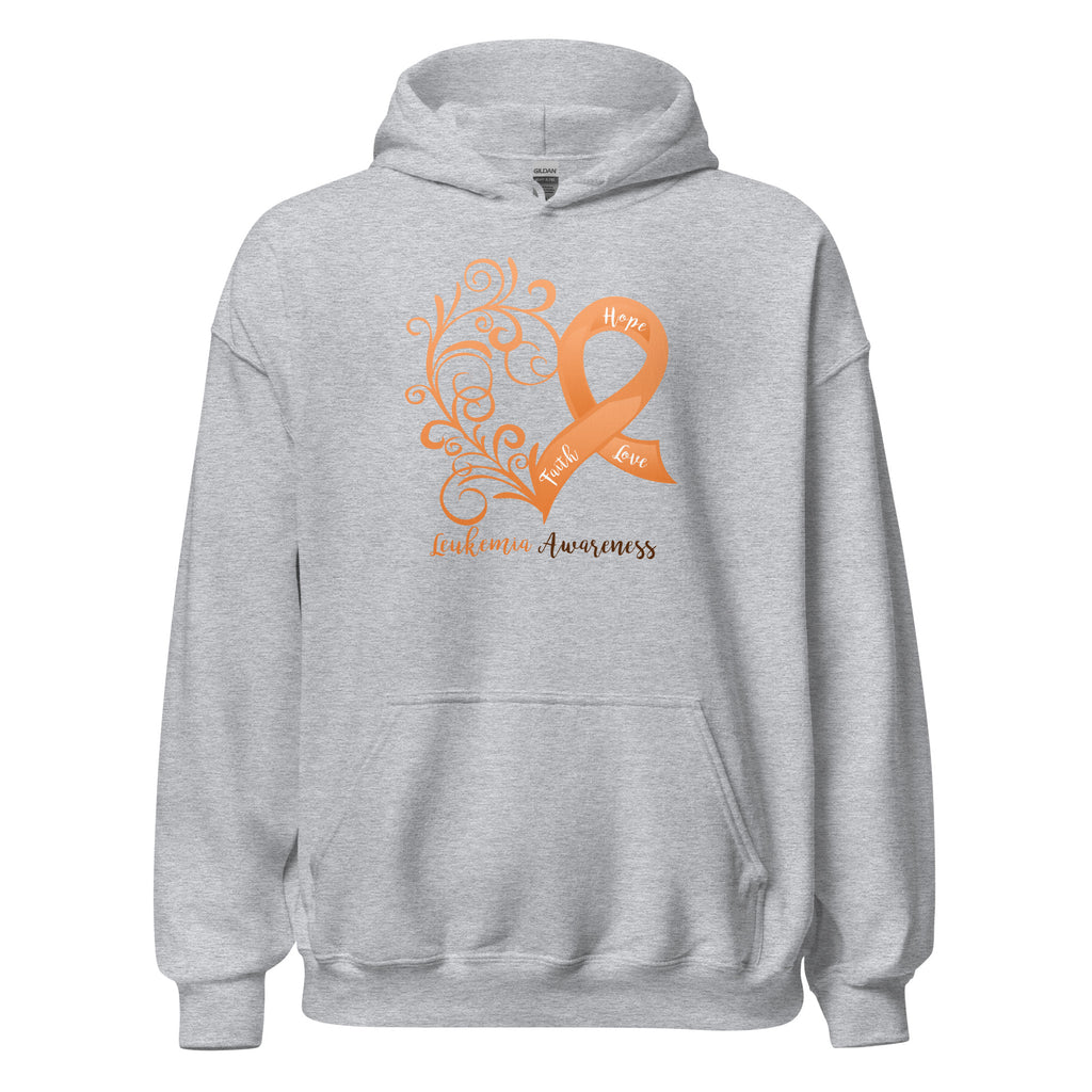 Leukemia Awareness Heart Hoodie