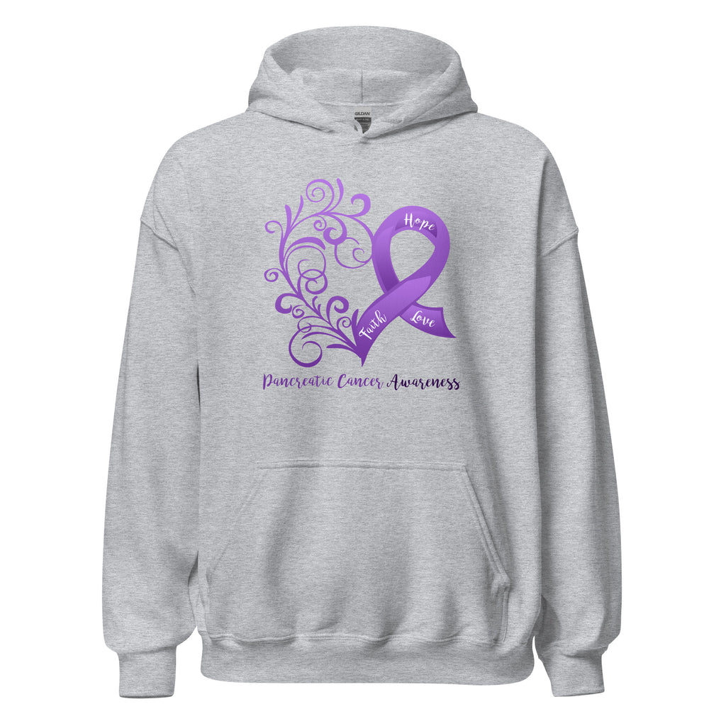 Pancreatic Cancer Awareness Heart Hoodie (Several Colors Available)