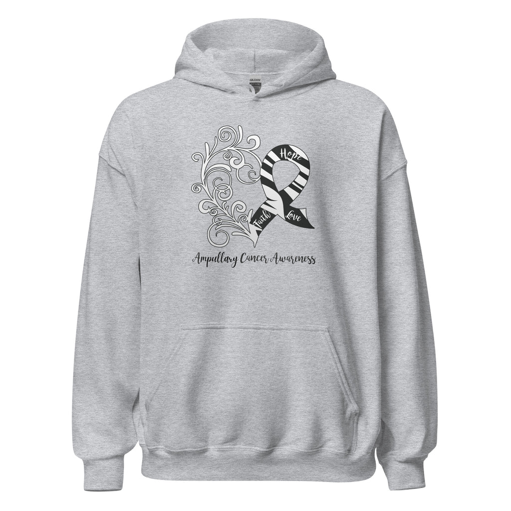 Ampullary Cancer Awareness Heart Hoodie (Several Colors Available)