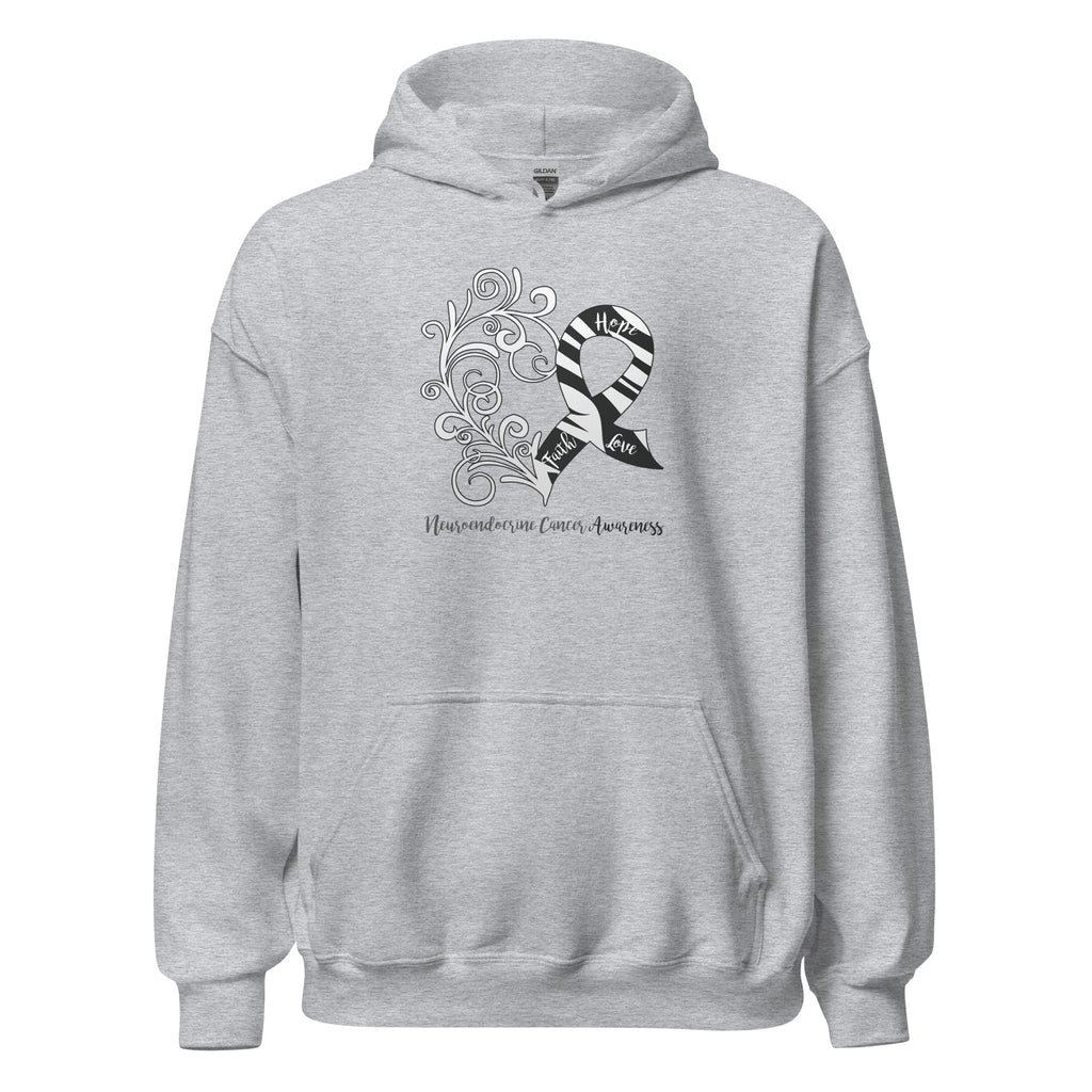 Neuroendocrine Cancer Awareness Heart Hoodie (Several Colors Available)